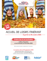 Accueil de loisirs itinérant du 19 au 30 octobre